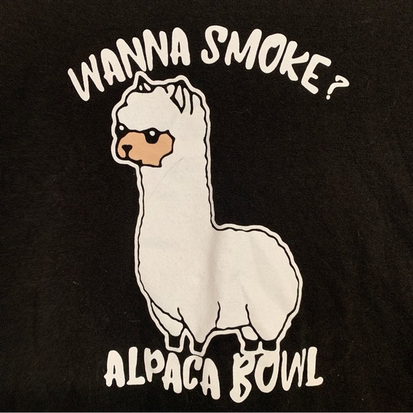 Alpaca Black Graphic Tee Unisex - Picture 2 of 5